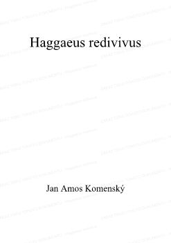 Haggaeus redivivus